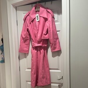 Elegant Pink Trench Coat